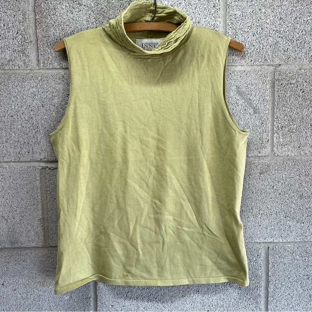 Casual Corner Silk Blend Turtleneck Tank